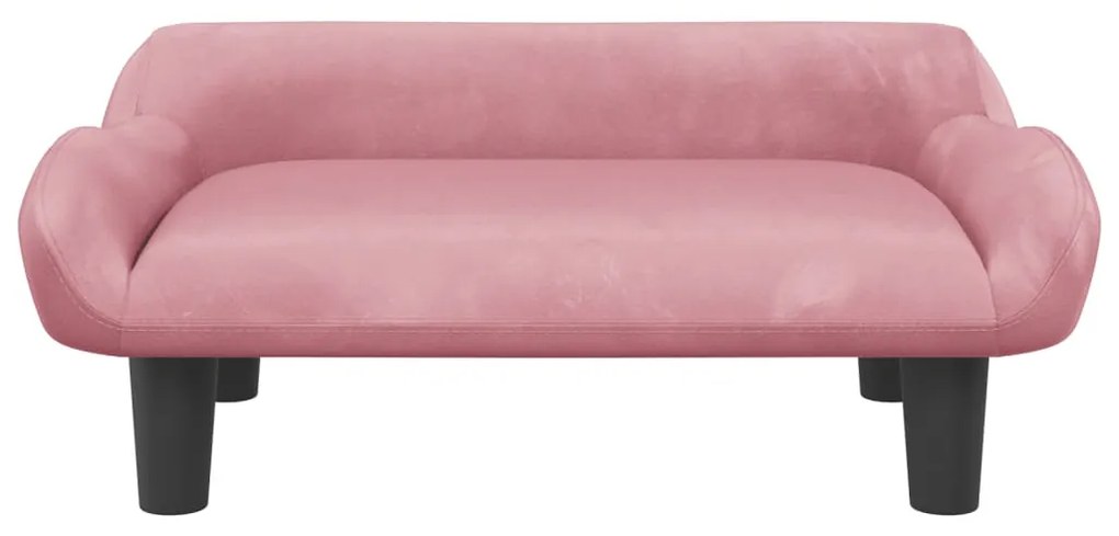 Divano per bambini rosa 70x40x24 cm in velluto