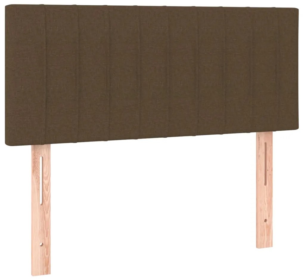 Testiera a led marrone scuro 100x5x78/88 cm in tessuto