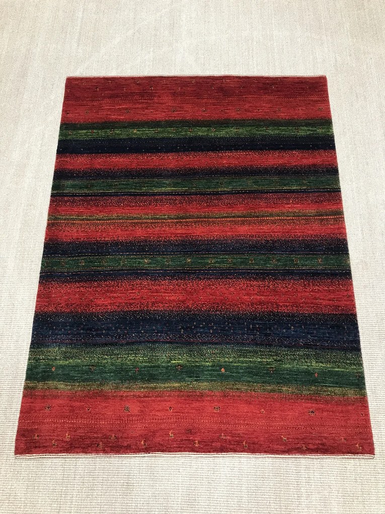 Loribaft Tappeto 170x130 Verde (Iran) Annodato A Mano