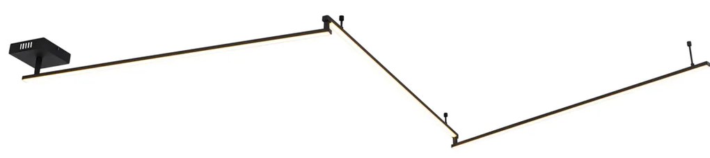 Lampada da soffitto nera 300 cm incl. LED dimmerabile in 3 fasi regolabile - Annuschka