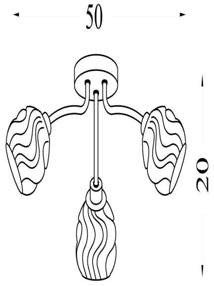 Searchlight 11523-3GO - Plafoniera ASTRAL 3xG9/33W/230V dorata