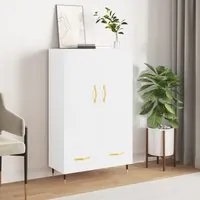 Credenza Bianco Lucido 69,5x31x115 cm in Legno Multistrato 828214