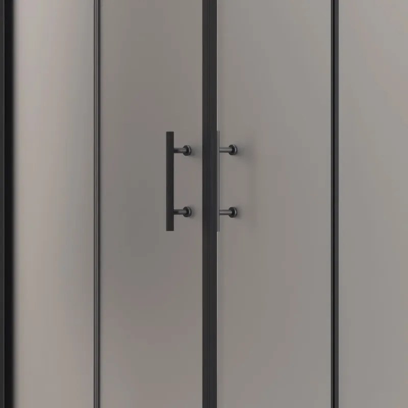 Box doccia 70x170 doppio scorrevole telaio nero vetro piumato | KFN6000SN - KAMALU