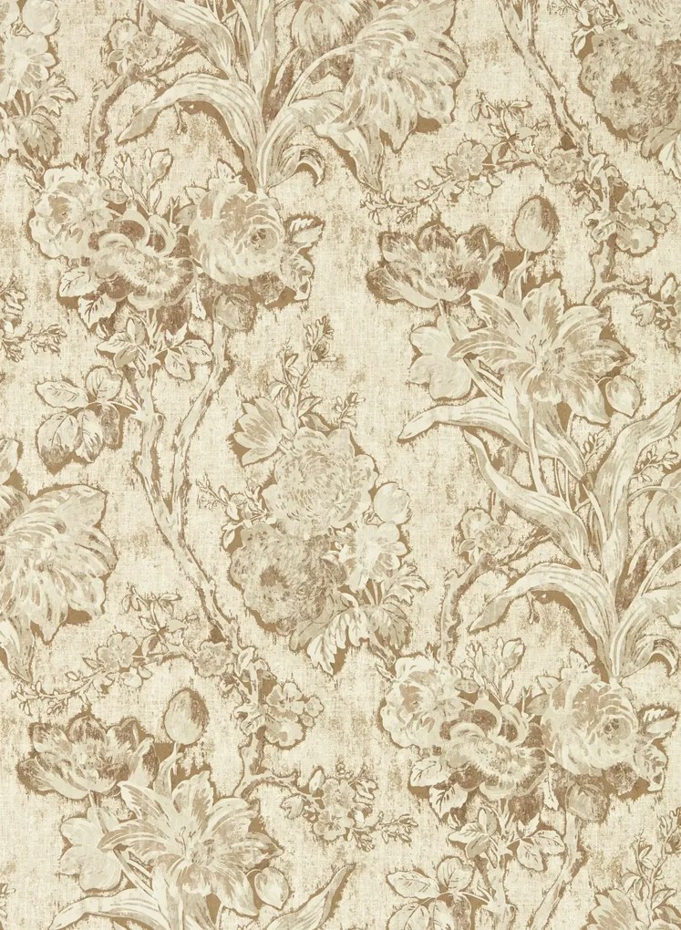 Sanderson Tapete Fringed Tulip Toile - Jute