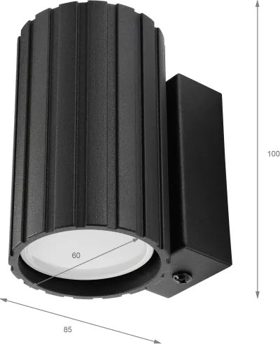 Brilagi - Applique da parete CRISPINA 1xGU10/10W/230V 10 cm nera