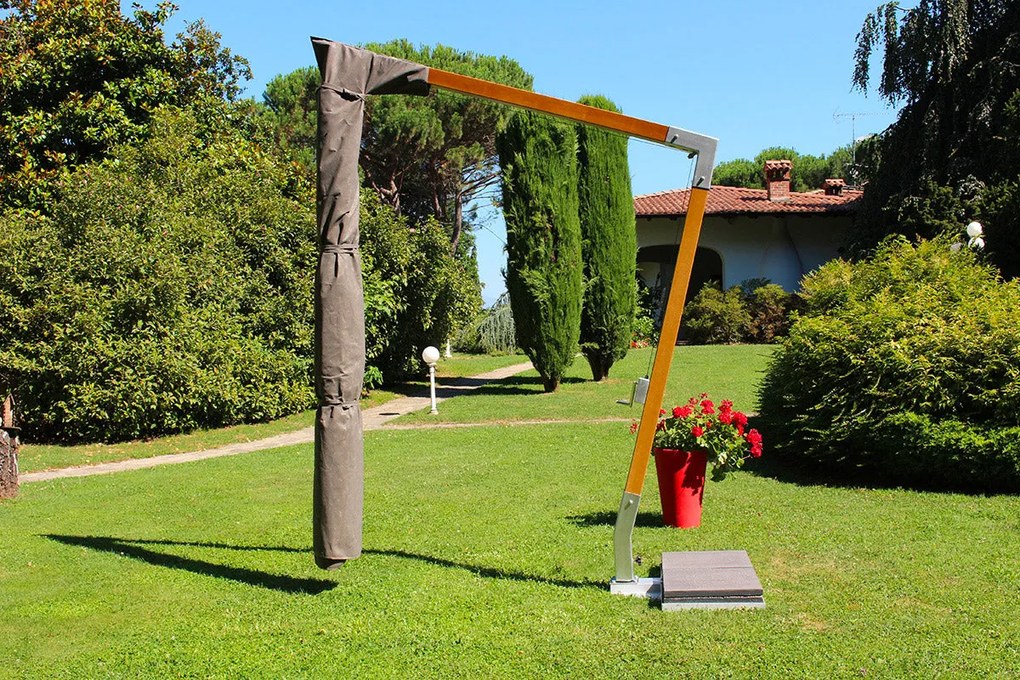 Custodia Fodera per Ombrellone da Giardino 310x60 cm in Mytex Impermeabile Taupe...