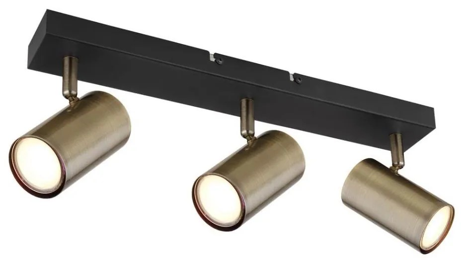 Globo 57911-3M - Faretto ROBBY 3xGU10/35W/230V nero/ottone