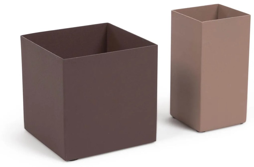 Kave Home - Set Comella di 2 portamatite metallici multicolore