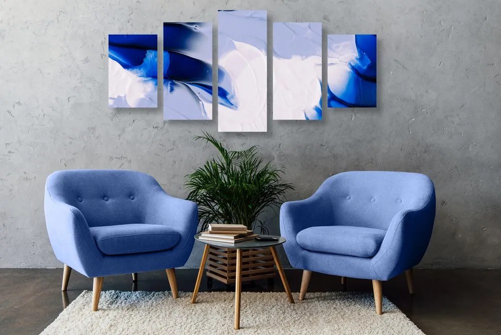 Quadri 5 pezzi – Pittura artistica a tre colori