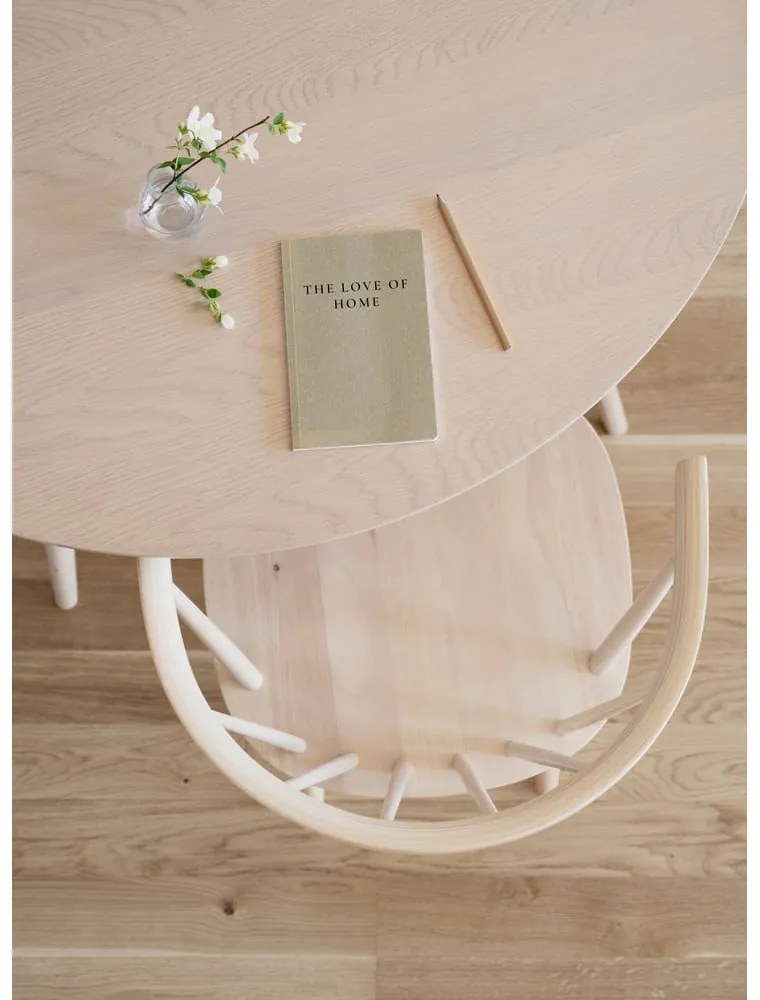 Tavolo da pranzo rotondo con piano in rovere 115x115 cm Yumi - Rowico