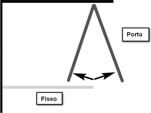 Kamalu - Box doccia 120x90 colore nero. Porta da 90cm fisso da 120cm NICO-3500
