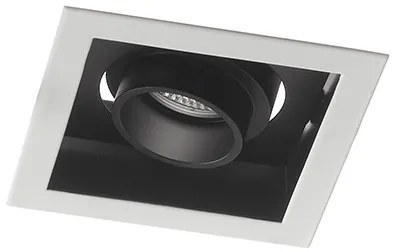 Incasso led apollo nero in alluminio 20w 2000lm 4000k orientabile 1...