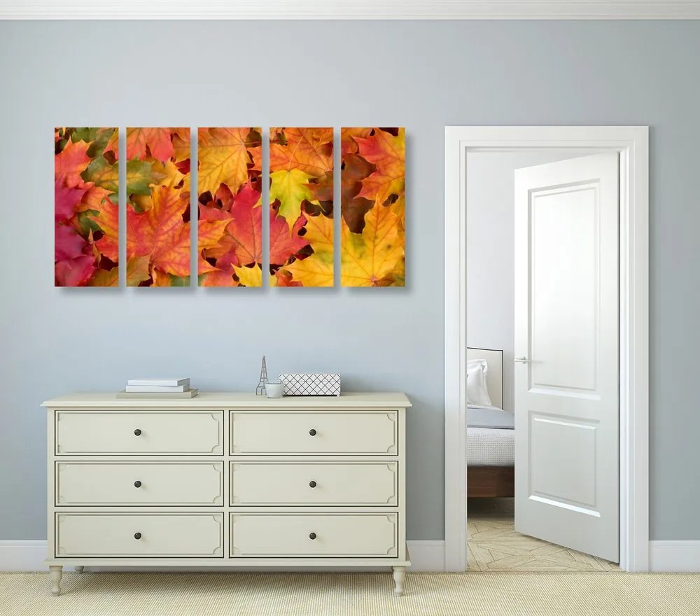 Quadri 5 pezzi – Foglie d'autunno