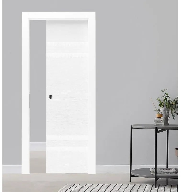 Porta scorrevole Horizon bianco L 90 x H 210 cm reversibile