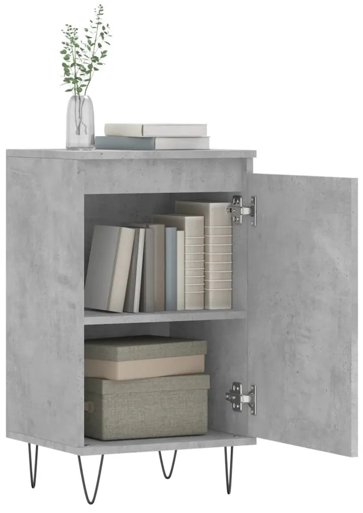 Credenza grigio cemento 40x35x70 cm in legno multistrato