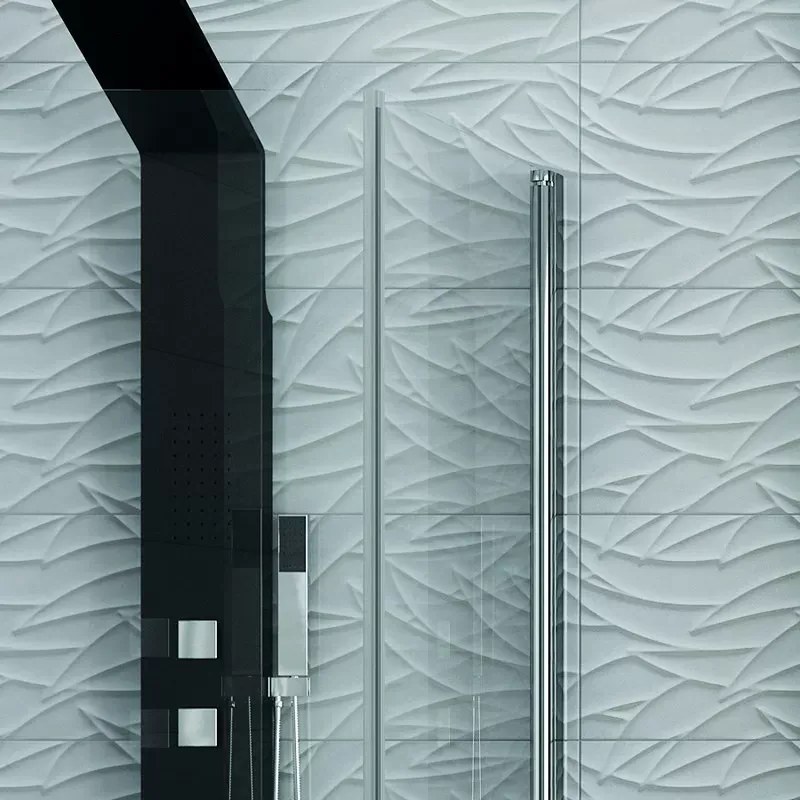 Box doccia angolare 90x80 due ante battenti finitura cromo | KS2800 - KAMALU