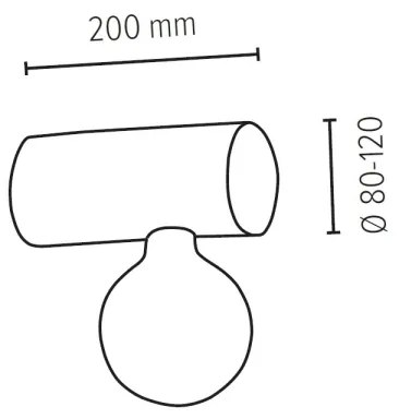 Spot-Light 6994151 - Applique TRABO 1xE27/25W/230V