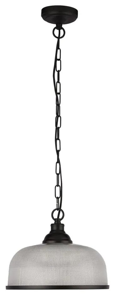 Searchlight 1682BK - Lampadario a sospensione con catena BISTRO 1xE27/60W/230V nero