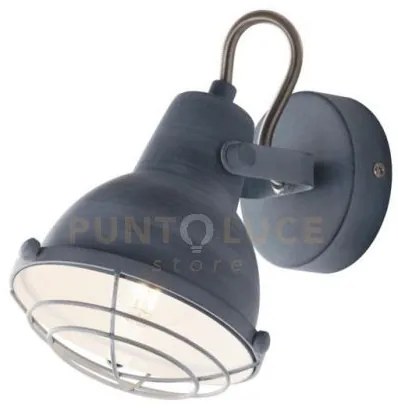 Applique a parete cuba grigia e bianco 1 luce attacco e14 13x15x18,...