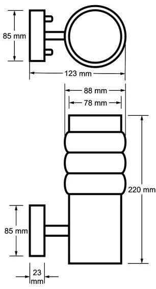Applique per esterno LULA BIS 1xE27/60W/230V IP44