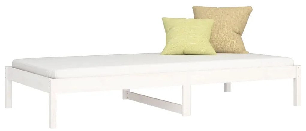 Dormeuse senza materasso bianca 90x200 cm legno massello pino