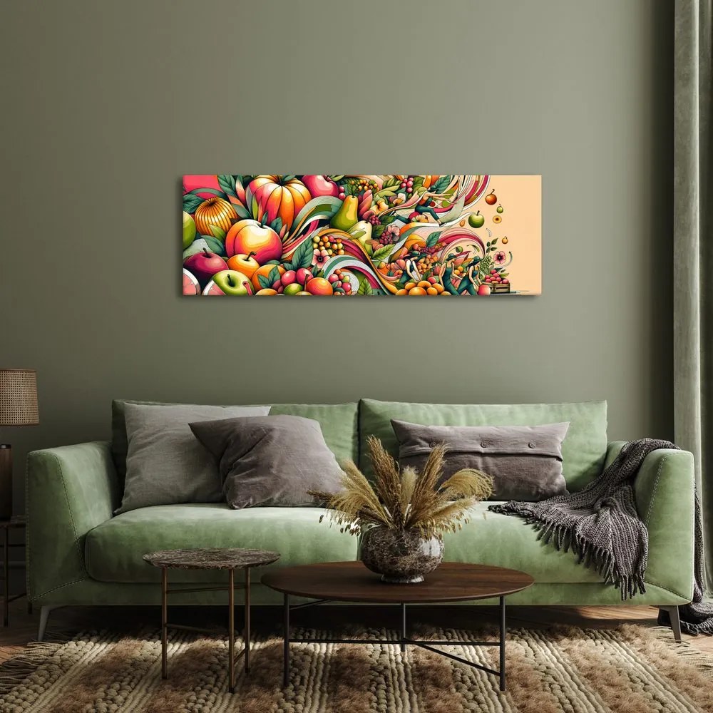 Quadro su tela – Frutta colorata in movimento