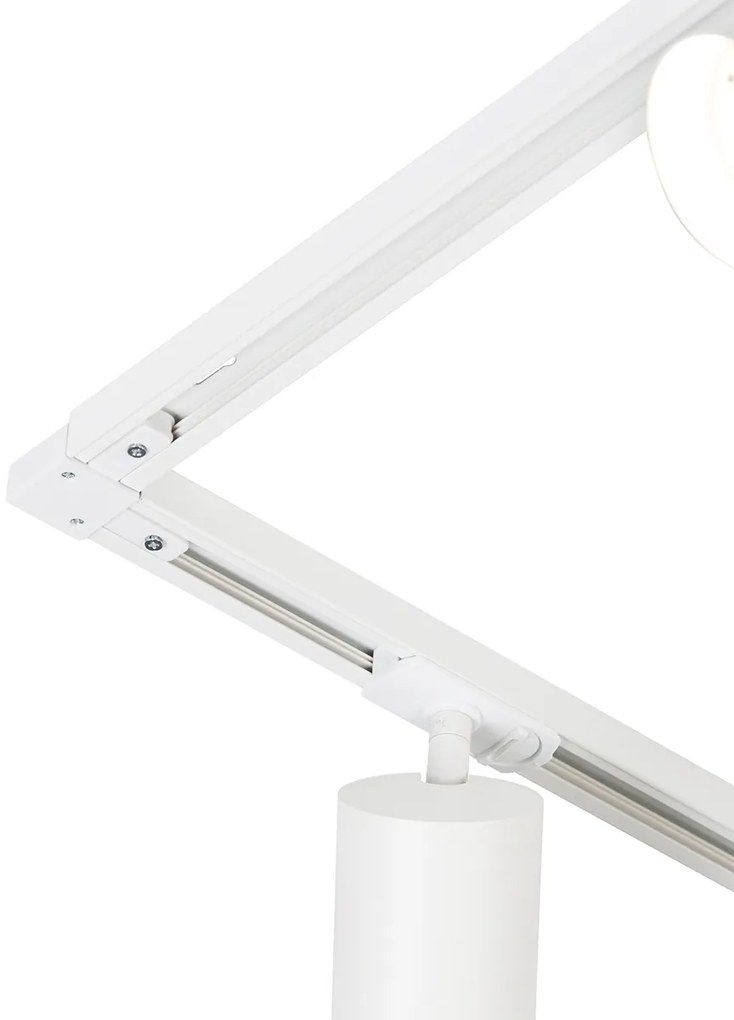 Sistema di illuminazione a binario moderno con 5 faretti bianchi monofase GU10 70mm - Iconic Jeana Luxe