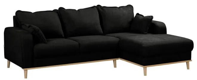 Divano angolare nero (angolo destro) Beata - Ropez