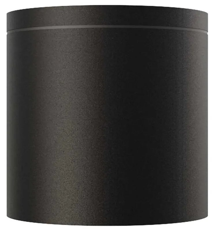 Applique da soffitto IP54 GU10 in Alluminio e Vetro - Nera