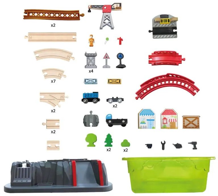 Set costruzioni ferroviarie - 50 pezzi