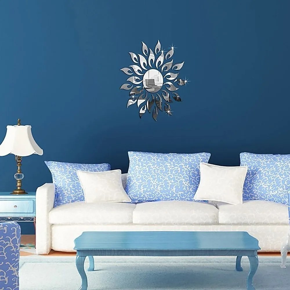 Specchio adesivo a parete Sole - Ambiance