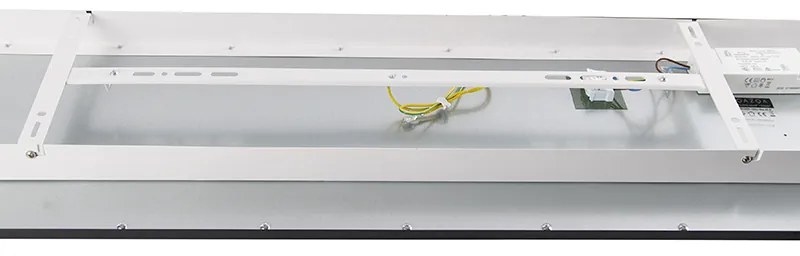 Plafoniera moderna nera con LED integrato 120 cm - Liv