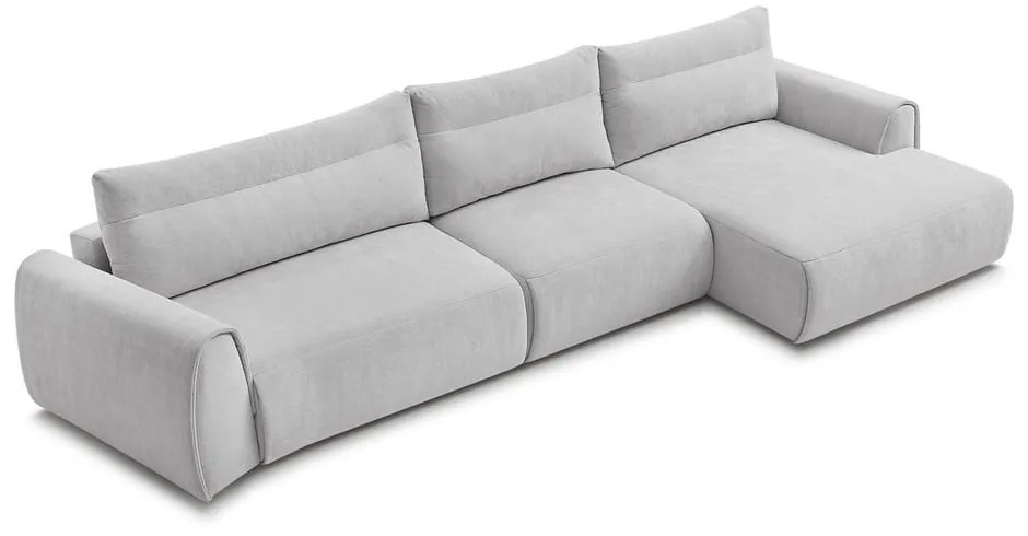 Divano angolare in grigio chiaro Aden – Bobochic Paris