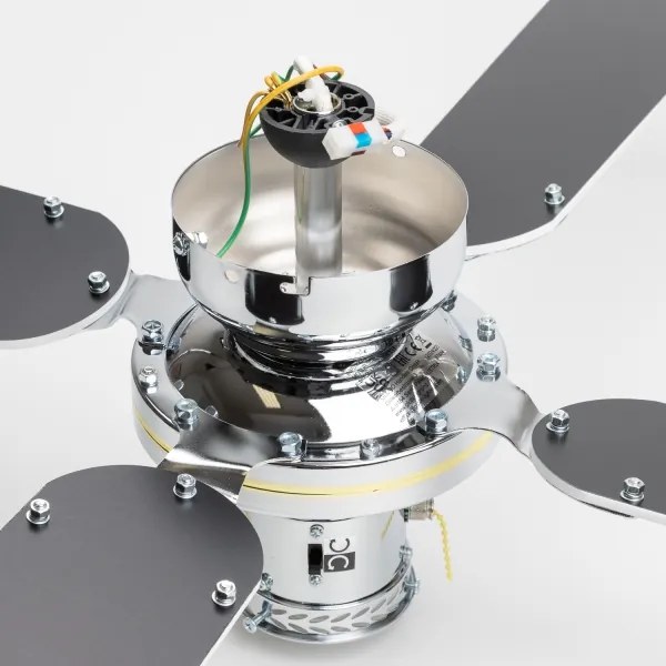 ZEVENTI - Ventilatore da soffitto NAVAGIO 1xE27/60W/230V nero/bianco