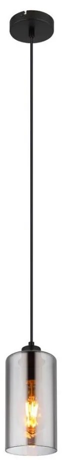 Globo 21002H - Lampadario a sospensione con filo OLLY 1xE27/25W/230V diametro 11 cm nero