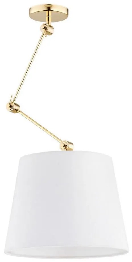 Argon 4895 - Lampadario su palo ZAKYNTOS PLUS 1xE27/15W/230V bianco/oro