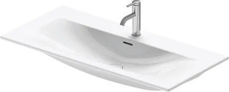 Lavabo 103x49 sospeso o incasso mobile monoforo Con Troppo Pieno Bianco Viu 2344100000 Duravit