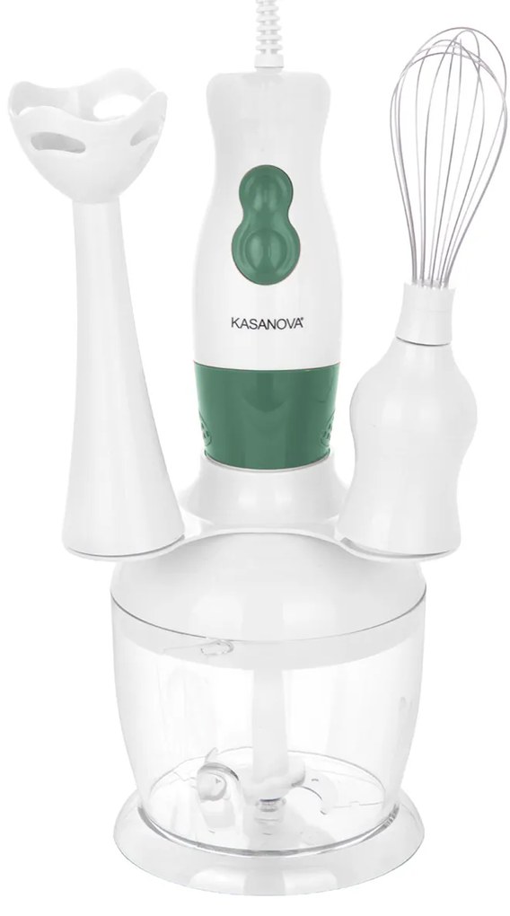 Set frullatore a immersione 3 in 1 verde con stand