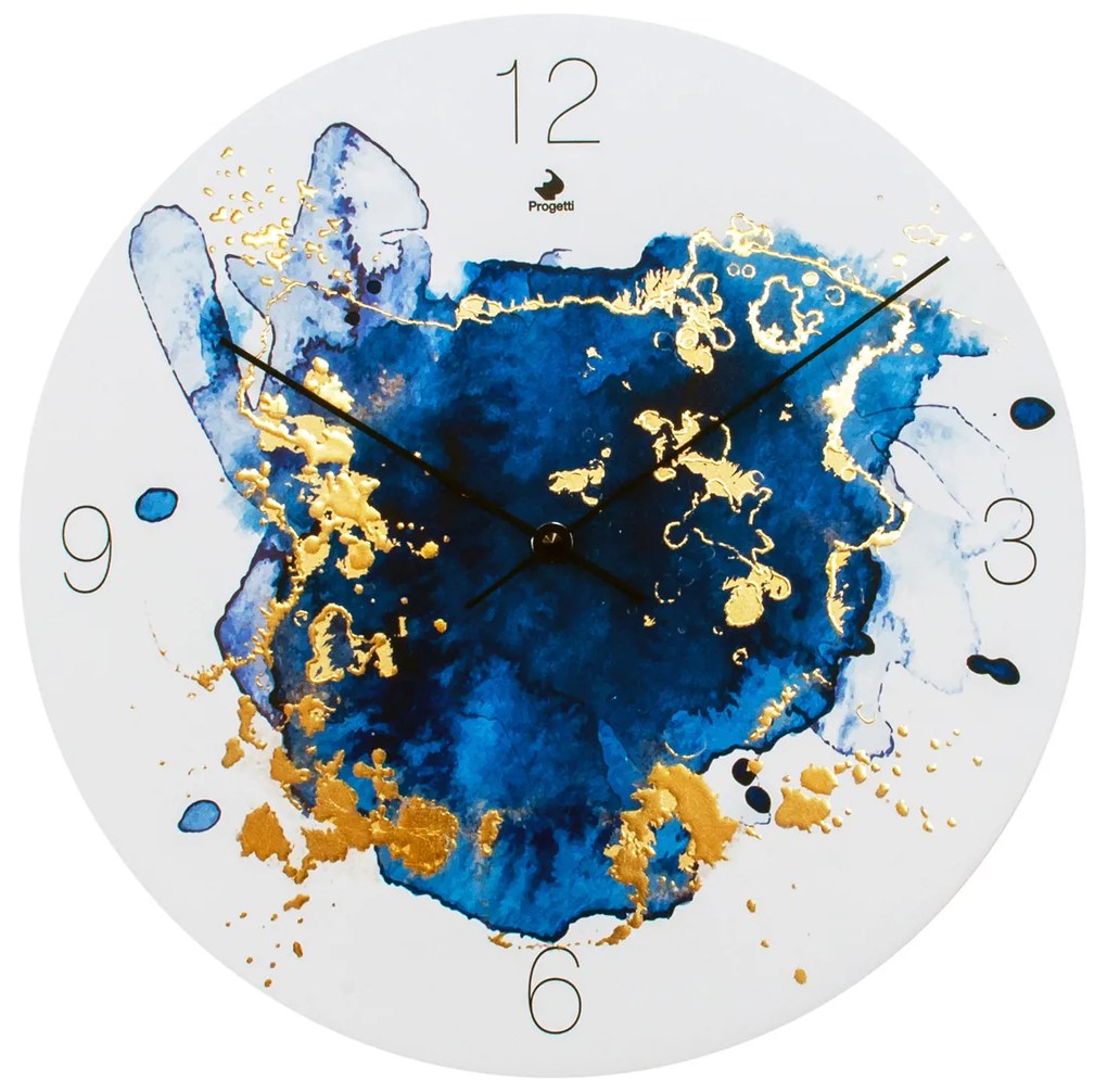 Orologio da parete 24 cm macchia blu Orolo - gino Progetti