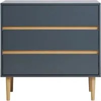 Cassettiera Bisley, Grigio, MDF, 80x40x80 cm, EPIKASA