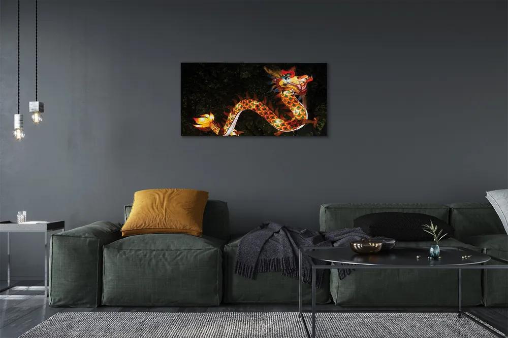 Foto quadro su tela Drago giapponese bagliore 100x50 cm