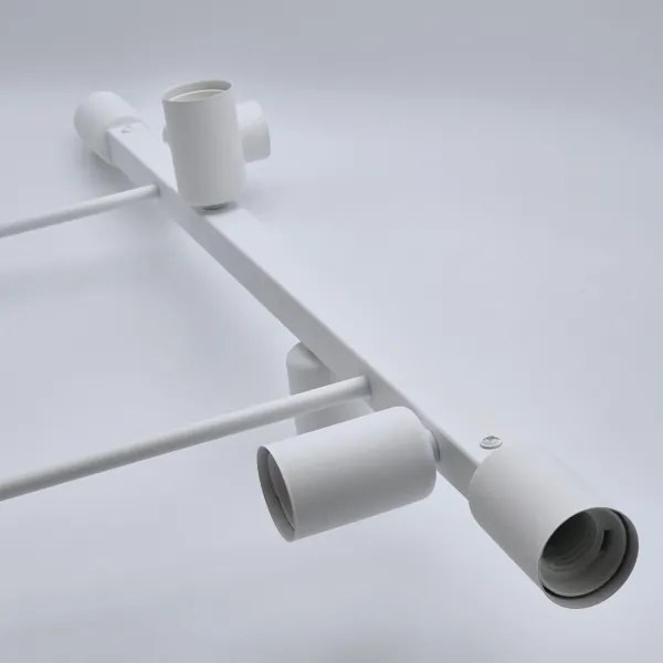 Lampadario a sospensione con supporto rigido ASTRID 6xE27/60W/230V bianco