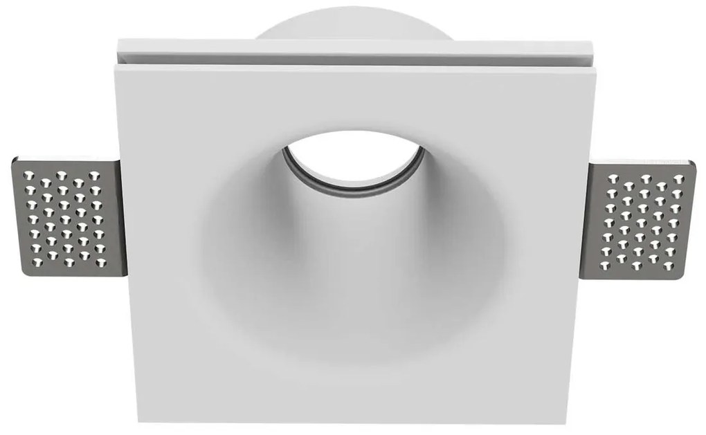 Portafaretto GU10 e MR16 Quadrato in Gesso Pitturabile Ø120x120 mm