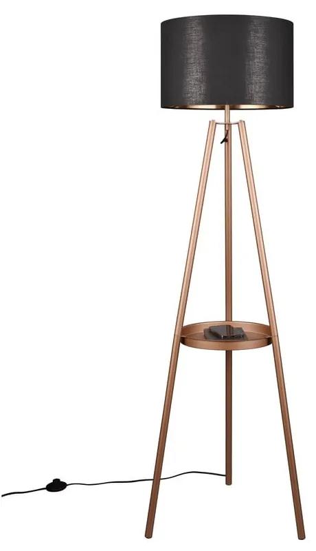 Lampada da terra marrone con ripiano (altezza 152 cm) Colette - Trio