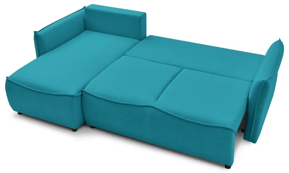 Divano letto angolare turchese (angolo sinistro) Leon - Bobochic Paris