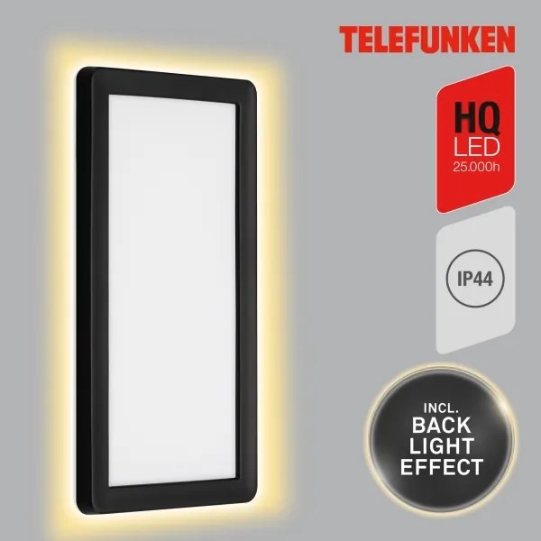 Telefunken 313605TF - Applique a LED da esterno LED/16W/230V IP44 nero