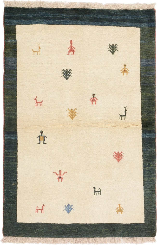 Gabbeh Tappeto 100 x 150 (Iran) Annodato A Mano