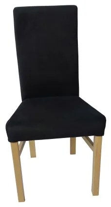 Sedia da pranzo ALISON nera/rovere