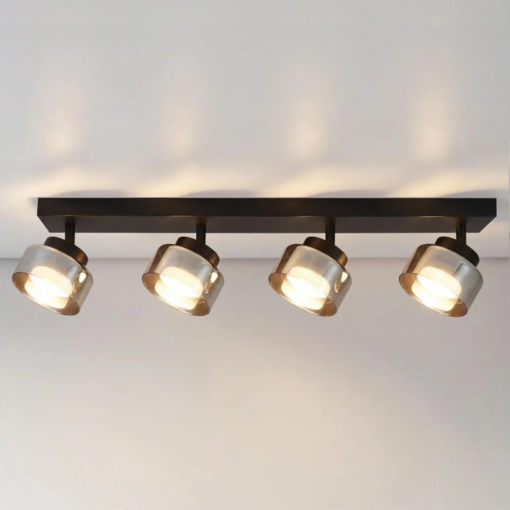 Brilagi - Faretto AURA LUX 4xGX53/30W/230V nero/fumé