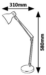 Rabalux 6409 - Lampada da tavolo CARTER 1xE14/11W/230V